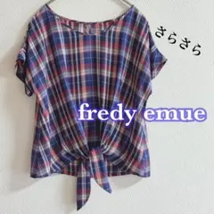 fredy emue チェック柄 半袖トップスのサムネイル