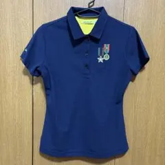 ビバハート 半袖ポロシャツ 40(M) ネイビー 紺 品質タグ薄のサムネイル