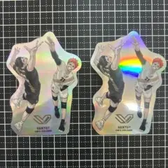 【ハイキュー‼】 ＳＶリーグ オーロラシャインステッカー　日向 影山　2枚セット