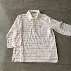 Ralph Lauren Golf 長袖ポロシャツ ホワイト/ピンク