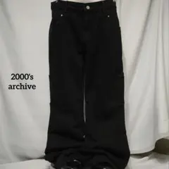 2000's archive gimmick flare denim pants