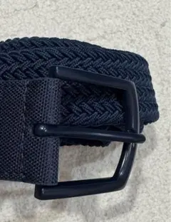 【美品】adidas ネイビー 編み込みベルト