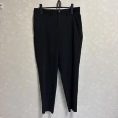 【美品】GU ストレッチイージーアンクルパンツ ブラック