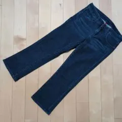 UJ　UNIQLO　ダークブルーストレートデニム　クロップド　サイズ24インチ