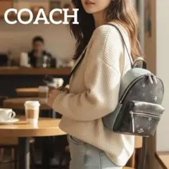 COACH ミニ チャーリー リュックサック 花柄 レザー アイボリー - メルカリ
