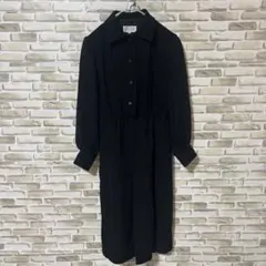 ワンピース　シャツワンピース　黒　レディースM 9号