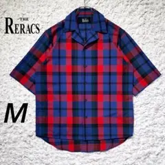 『THE RERACS』 チェックシャツ　オープンカラー　開襟　マルチカラー　M