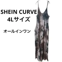 SHEIN オールインワン サロペット 3XL 4L ダイダイ ワンピース 夏