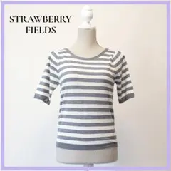 STRAWBERRY FIELDS ボーダー 半袖 ニットのサムネイル