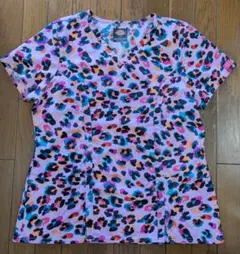 Dickies レオパード柄 Vネック Tシャツ ヒョウ柄のサムネイル