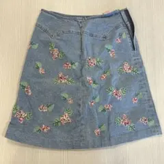d*3様 Carlotta カルロッタ　花柄刺繍 デニムスカート　レディース　ス