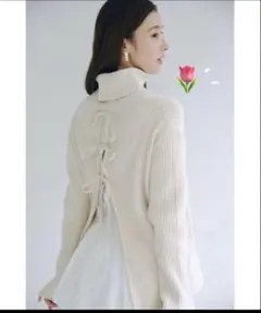 SNIDEL フリルコンビチュニックプルオーバー ワンピ