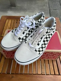 VANS Old Skool (CHECKERBOARD) WHT/BLK