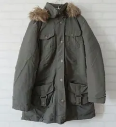 ファー付きフード　ロングジャンパー