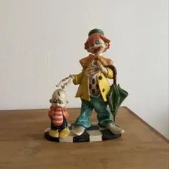 ロックウェル The Runaway 逃亡者 オルゴール ピエロと少年 陶器