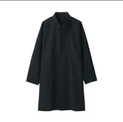 MUJI Labo 燃えにくい素材を使ったステンカラーコート黒XL