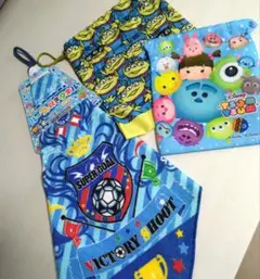 ループ付きタオル コップ袋 給食袋 巾着 3点セット 入学 入園 男の子