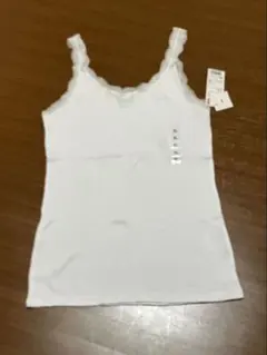 UNIQLO 2WAYリブレースタンクトップ ホワイト XLのサムネイル