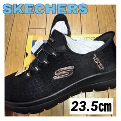 ✨新品✨スケッチャーズ ブラック ゴールド スリップインズ スリッポン 紐なし