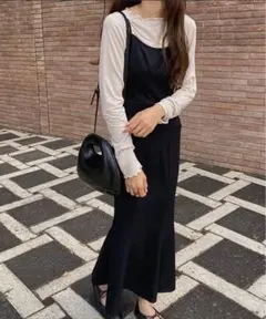 LAUIR バックリボンマーメイドキャミソールワンピース