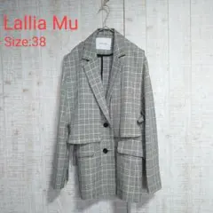 Lallia Mu】ラリアムー 現行 ハーフスリーブダブルジャケット ベージュ