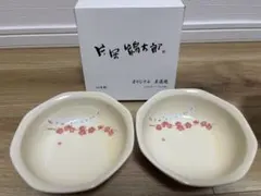 片岡鶴太郎 オリジナル 美濃焼 さくら 小鉢 2個セット 新品箱付き