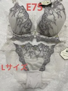 チュチュアンナ ブラジャー E75 レースショーツL 上下セット プレミアム