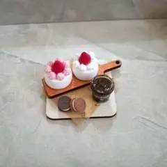 フェイクスイーツ　お菓子　イチゴケーキ　クッキー　ミニチュア