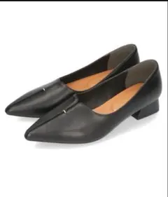 ORiental Traffic フレアヒールポインテッドトゥ パンプス39 黒