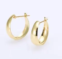 ★美品★ フープピアス K10イエローゴールドのサムネイル