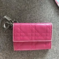 Diorクリスチャンディオール ミニ財布 ピンク