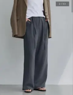 plage 新品グレー サスペンダーパンツ - メルカリ