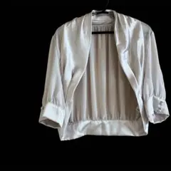 パーティ用ボレロ　シルバー　シフォン　結婚式　二次会　半袖