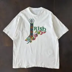 90sユーロ古着　Irish アイリッシュ　アートTシャツ　白　シングルステッチのサムネイル