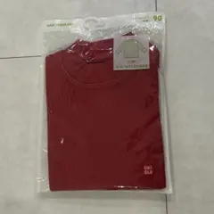 新品　ユニクロ　リブハイネックT 90