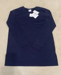【値下げ】未使用 KuriharaHarumi 長袖カットソー ネイビー / M