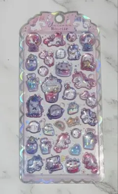 ユニコーン＆シマエナガ　ボンボンドロップシール　3D　ぷっくりシール　立体　新品