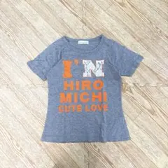 150㎝　グレー Tシャツ トップス　半袖　平成　Y2K 蛍光　ロゴ　レディース