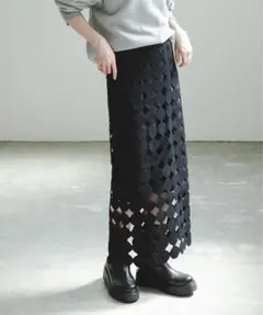 p*o様 完売品【新品未使用タグ付き】 Noble ドットモチーフニットスカート