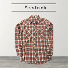 80s後半 USA製 Woolrich ウエスタンシャツ M ダメージ有