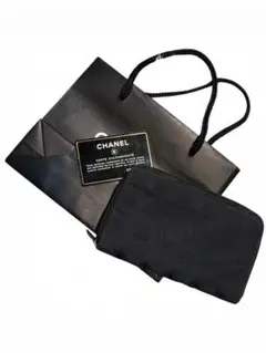 CHANEL ブラックレザー財布