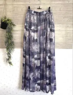 ★新品タグ付きABITOKYOニュアンス柄シアーフレアスカート★のサムネイル