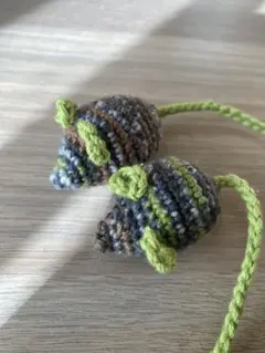 (18)猫ちゃん用　ねずみ風編みぐるみ♪ 2個