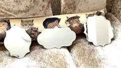 ローラアシュレイ 壁掛けハート型ミラー／鏡 3点セット ローラアシュレイ 壁掛けハート型ミラー／鏡 3点セット