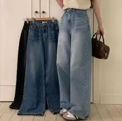 BEIDELLI ワイドデニムパンツ