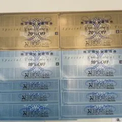 ゼビオグループ　割引券　20% off 2枚 10% off8枚￼