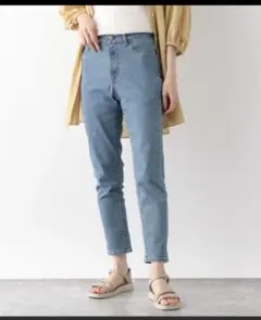 グローバルワーク ウツクシルエット デニムスリムパンツSサイズ