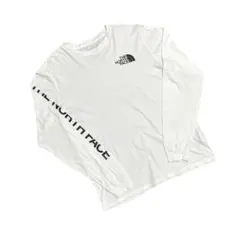 ※N THE NORTH FACE 長袖Tシャツ ホワイト ロゴ メンズM相当