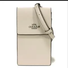 COACH スマホショルダーバッグ ベージュ超美品！！
