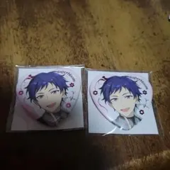 あんスタ スタフォニ4th ハート缶バッジ fine 弓弦 2個セット